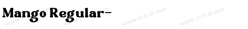 Mango Regular字体转换